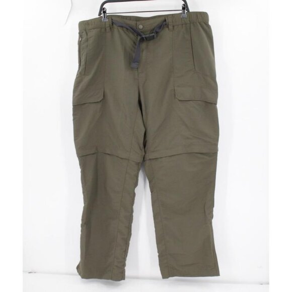 North Face Pants Mens 2XL L31 Cargo Outdoors Hiking Convertible Climbing Green - Picture 1 of 16